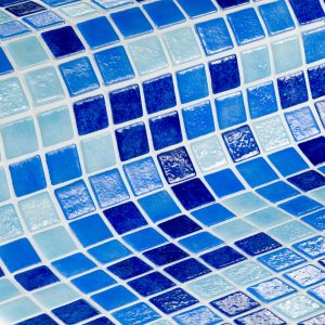 Mosaico Ez. Mezcla Celeste - Palmeta 30,5x50,5 cm. (Valor m² IVA INCL)