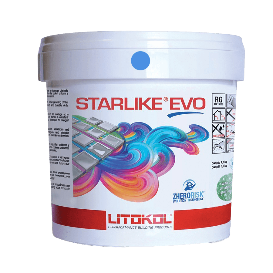 Frague epoxico starlike blue avio, 5kg. Litokol italy.